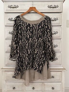 Tempo Paris Cotton Boho Top